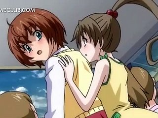 Anime teen mating menial gets hairy pussy drilled seem like