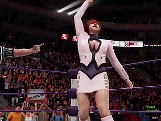 cassandra with regard to sophitia vs Shermie with regard to ivy -Thererible Grand finale !! -WWE2K19 -WAIFUレスリング